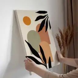 Tableau botanique abstrait moderne élégant