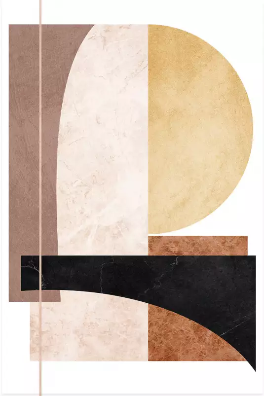 De marbre et d'ocre - poster art geometrique