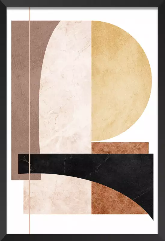 De marbre et d'ocre - poster art geometrique