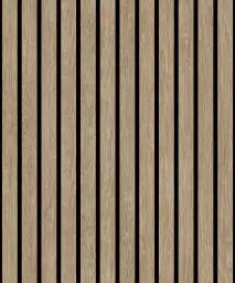 Papier peint bois et rayures noires verticales