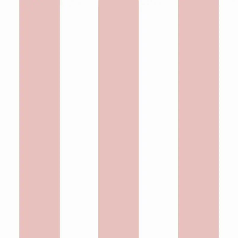 Papier peint rayures larges rose poudré et gris clair
