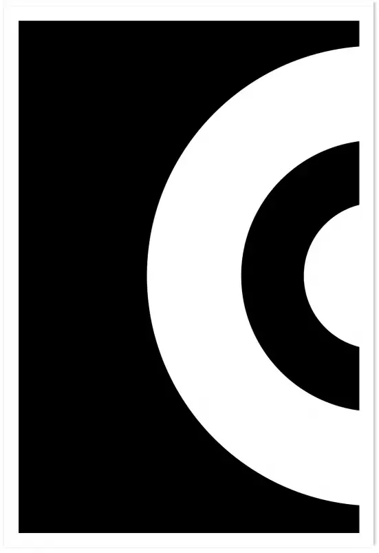 Cercle blanc - tableau moderne design