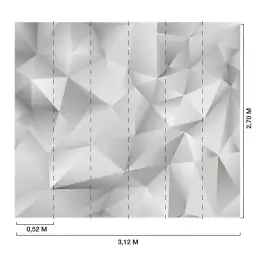 Vision blanc 3D - Tapisserie panoramique graphique