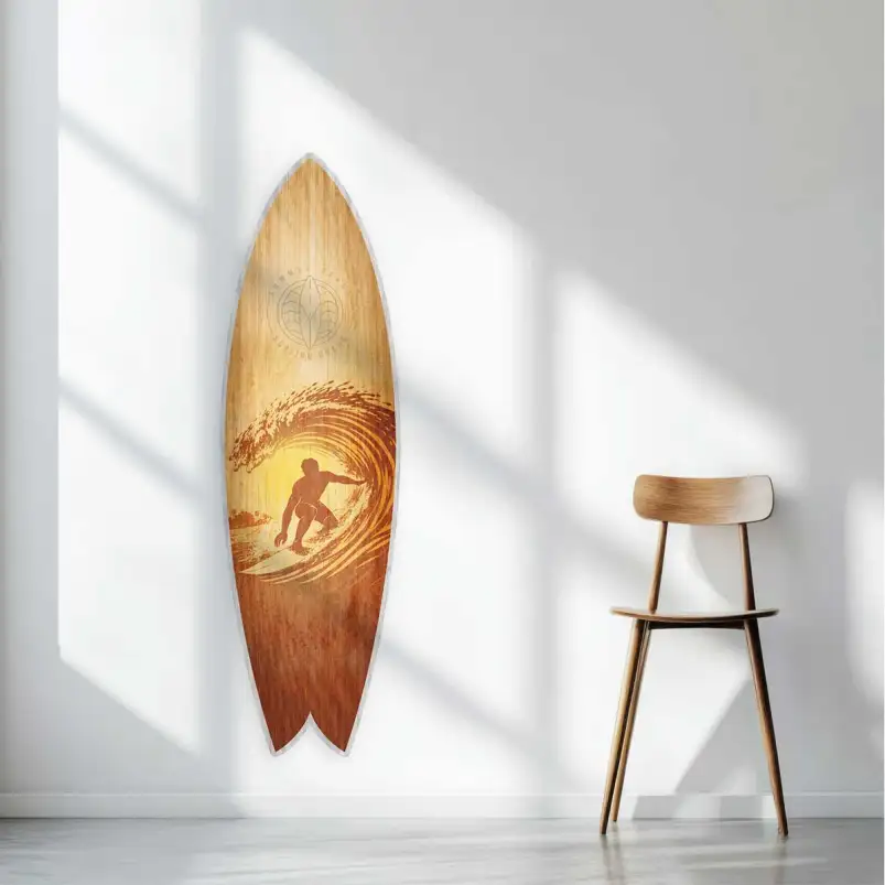 Planche de surf déco en aludibond Barrel