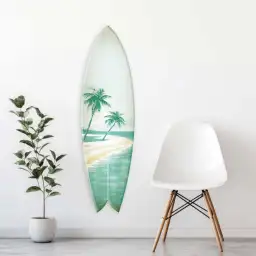 Planche de surf décorative en aludibond Paradise cove