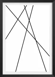 Ligne et sécante - tableau moderne design