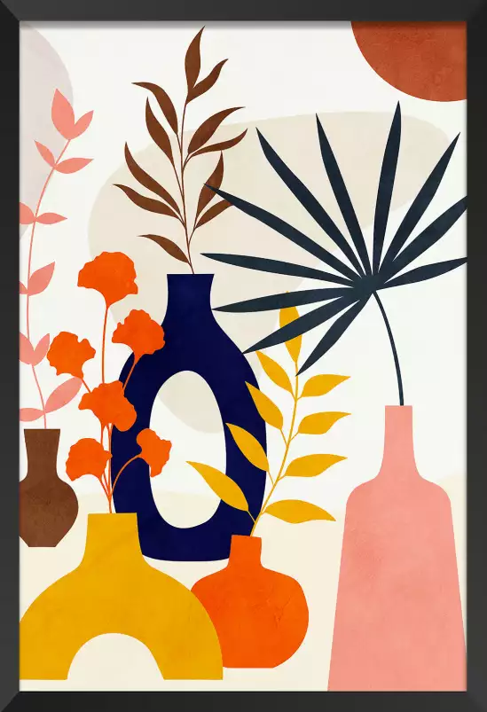 Bouquets en été - affiche nature morte