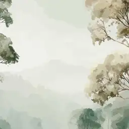 Papier peint forêt immersif - Eucalyptus Sauvage