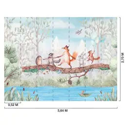Papier peint nature chambre enfant - Au Dessus de la Rivière