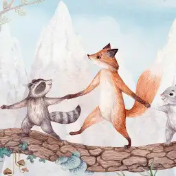 Papier peint nature chambre enfant - Au Dessus de la Rivière