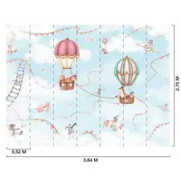 Papier peint nuages chambre bébé - La Vie dans les Nuages