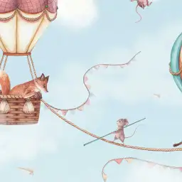 Papier peint nuages chambre bébé - La Vie dans les Nuages