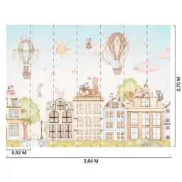 Papier peint chat chambre enfant - Chats sur les Toits