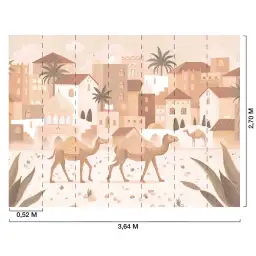 Papier peint aventure chambre garçon - La Cité des Sables