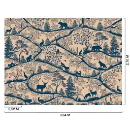 Papier peint forêt ludique chambre enfant - Cache Cache dans la Forêt