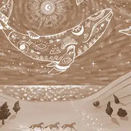 Papier peint animaux célestes chambre enfant - Les Gardiens Célestes