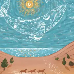 Papier peint océan mythologique chambre enfant - La Légende de Sedna
