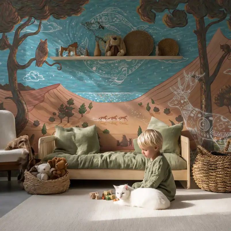 Papier peint océan mythologique chambre enfant - La Légende de Sedna