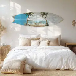 Planche de surf deco Sieste sous les cocotiers