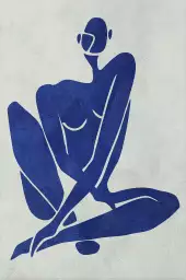 Femme bleue - affiche organique