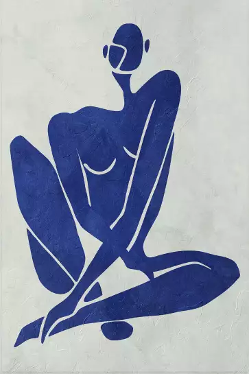 Femme bleue - affiche organique