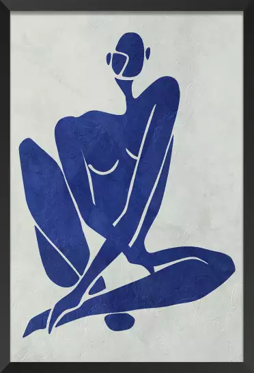 Femme bleue - affiche organique