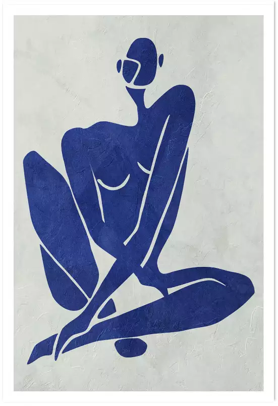 Femme bleue - affiche organique