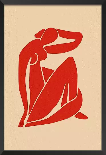 Femme rouge - affiche organique