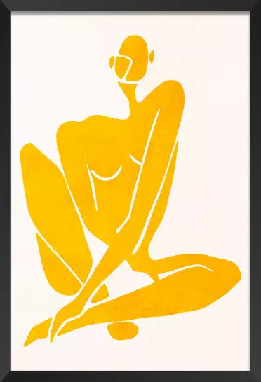 Femme jaune - affiche organique