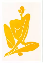 Femme jaune - affiche organique