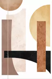 Bauhaus terracotta - poster art geometrique