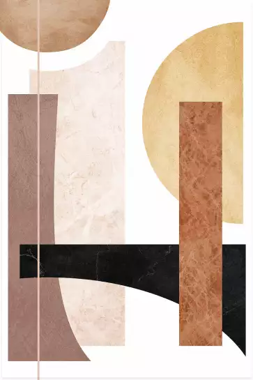 Bauhaus terracotta - poster art geometrique