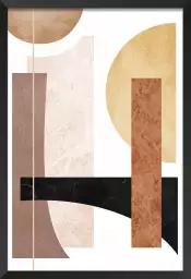 Bauhaus terracotta - poster art geometrique