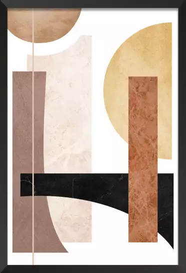 Bauhaus terracotta - poster art geometrique