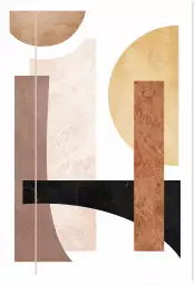 Bauhaus terracotta - poster art geometrique