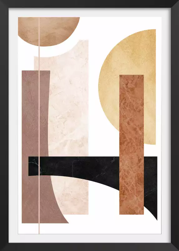 Bauhaus terracotta - poster art geometrique