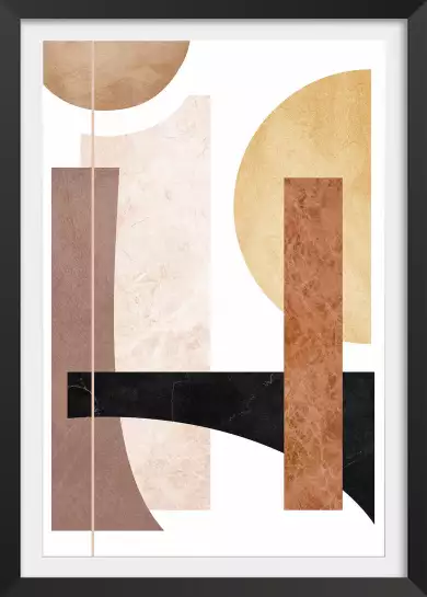 Bauhaus terracotta - poster art geometrique