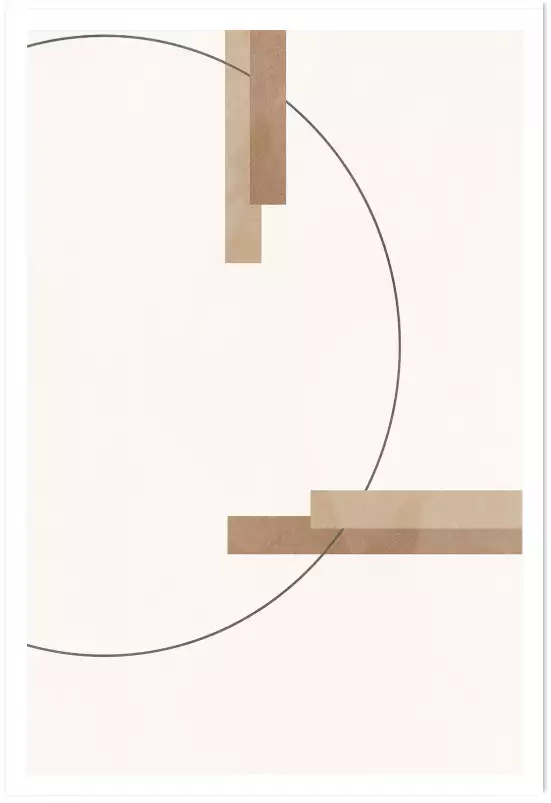 Cadran et sable - poster minimaliste