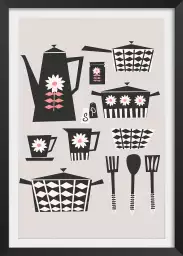 Kitchen set - affiche cuisine vintage