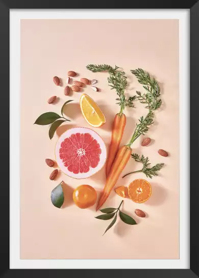 Shot de vitamine c - affiche fruits et legumes