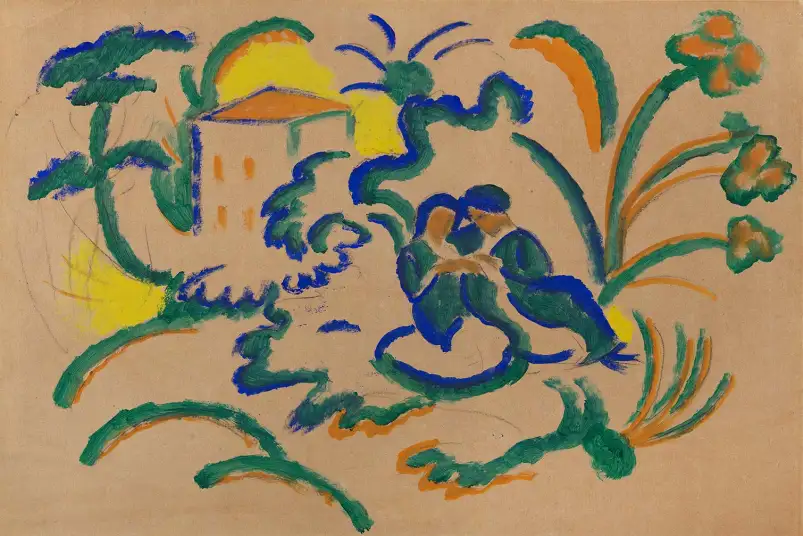 La vie orientale d'august Macke - reproduction tableau