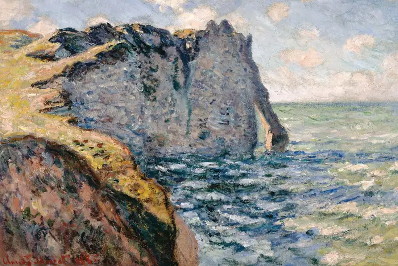 La porte d' Aval à Etretat - tableau peintre monet