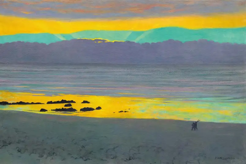 Coucher de soleil jaune et vert de Félix Vallotton - tableau célèbre