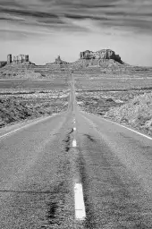 Grand canyon - affiche noir et blanc