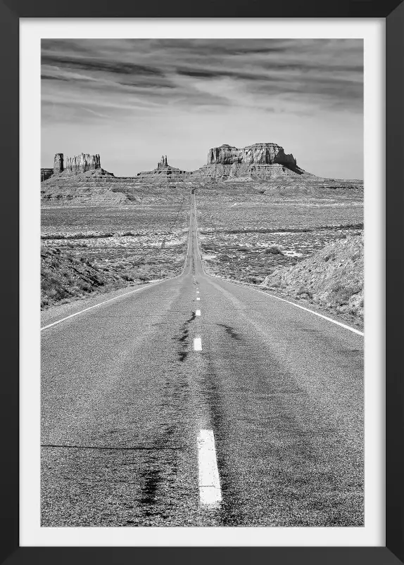 Grand canyon - affiche noir et blanc