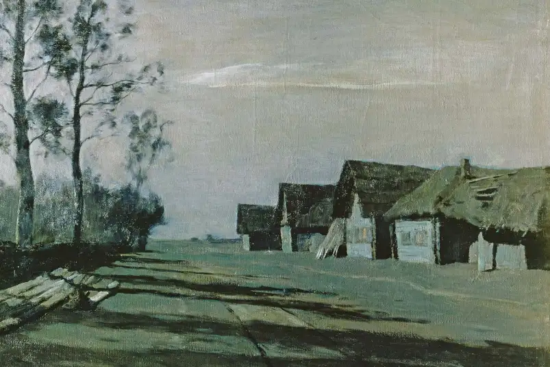 Village de pleine lune de Levitan - tableau celebre