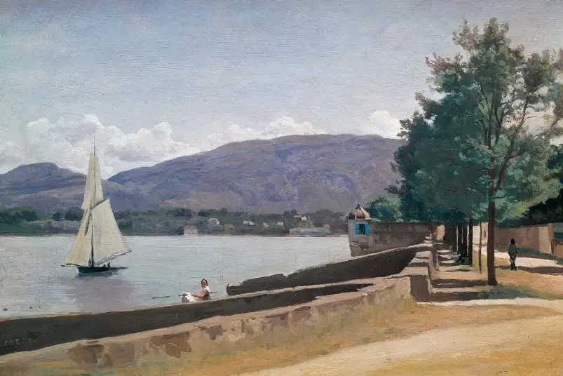 Geneve par Camille Corot - repro tableaux