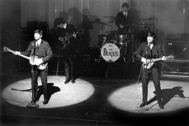 The beatles à l'Olympia en 1964 - photos noir et blanc célébrités
