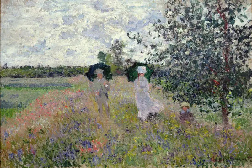 Tableau Claude Monet Promenade à Argenteuil