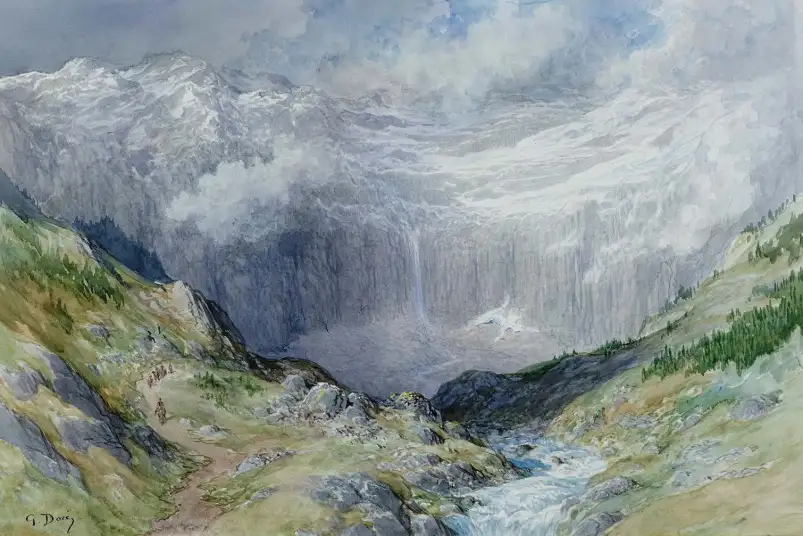 Le cirque de Gavarni peint en 1882 par Gustave Dore - reproduction tableau
